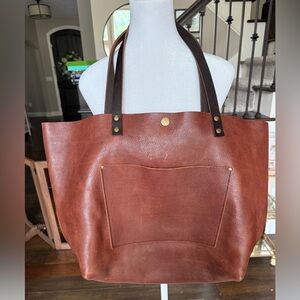 Portland Leather XL tote in Chestnut.